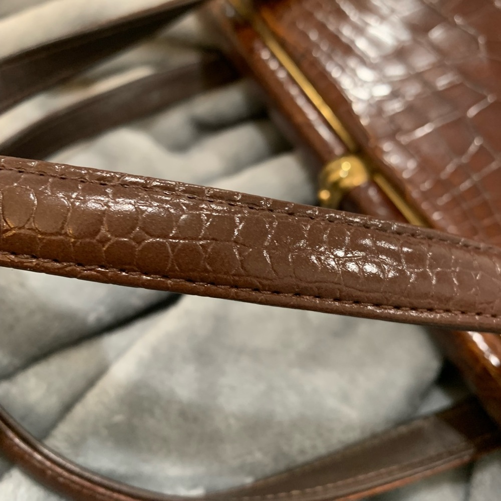Vintage Lucille de Paris Brown Alligator Top Handle Bag - Picture 7 of 7